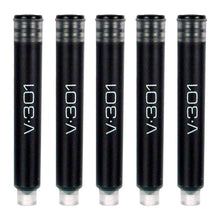 5 Cartuchos Repuesto Pluma Fuente V-301 Zebra Tinta Negra