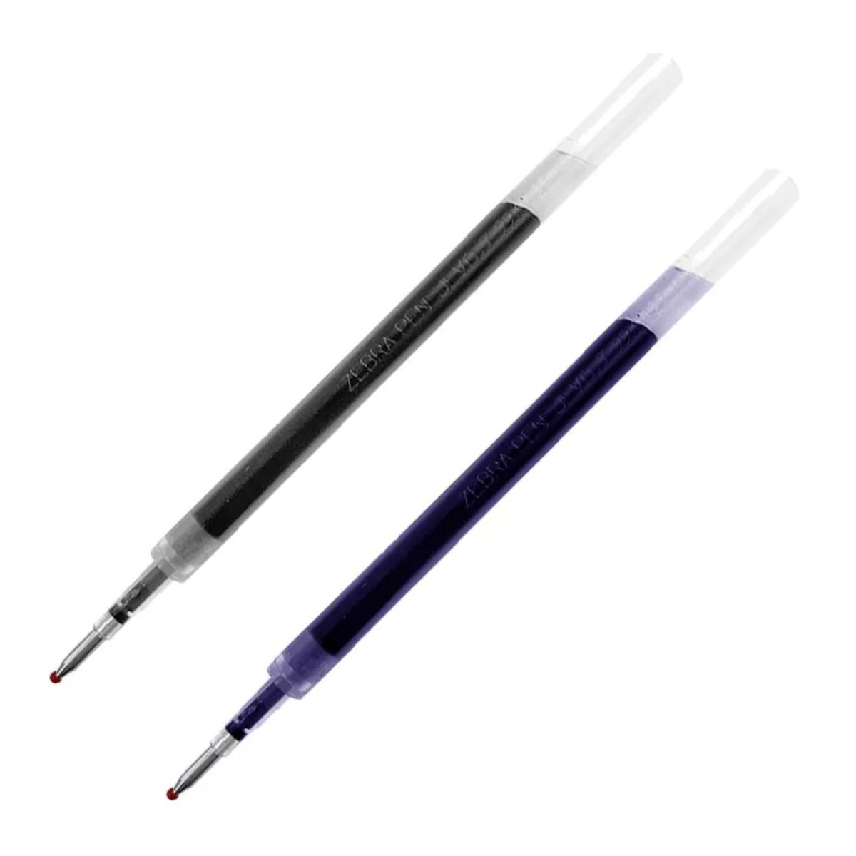 2 Repuestos Jlv Boligrafo Zebra 0.7mm Tinta Gel Negro Y Azul