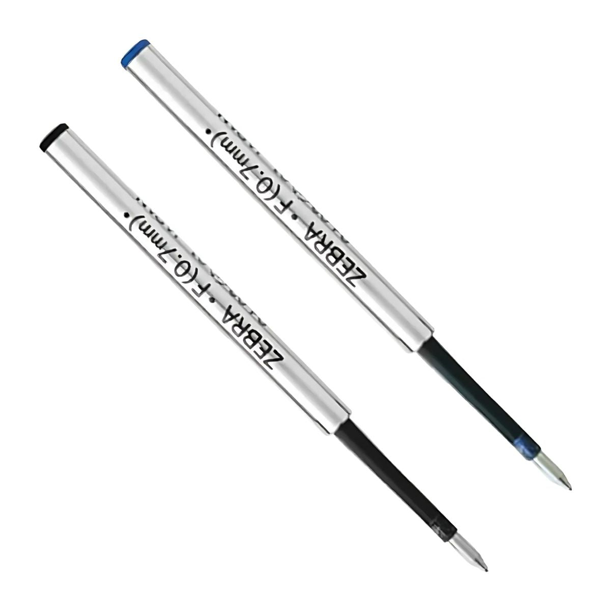 2 Repuestos F Boligrafos Zebra 0.7mm Tinta Gel Negro Y Azul