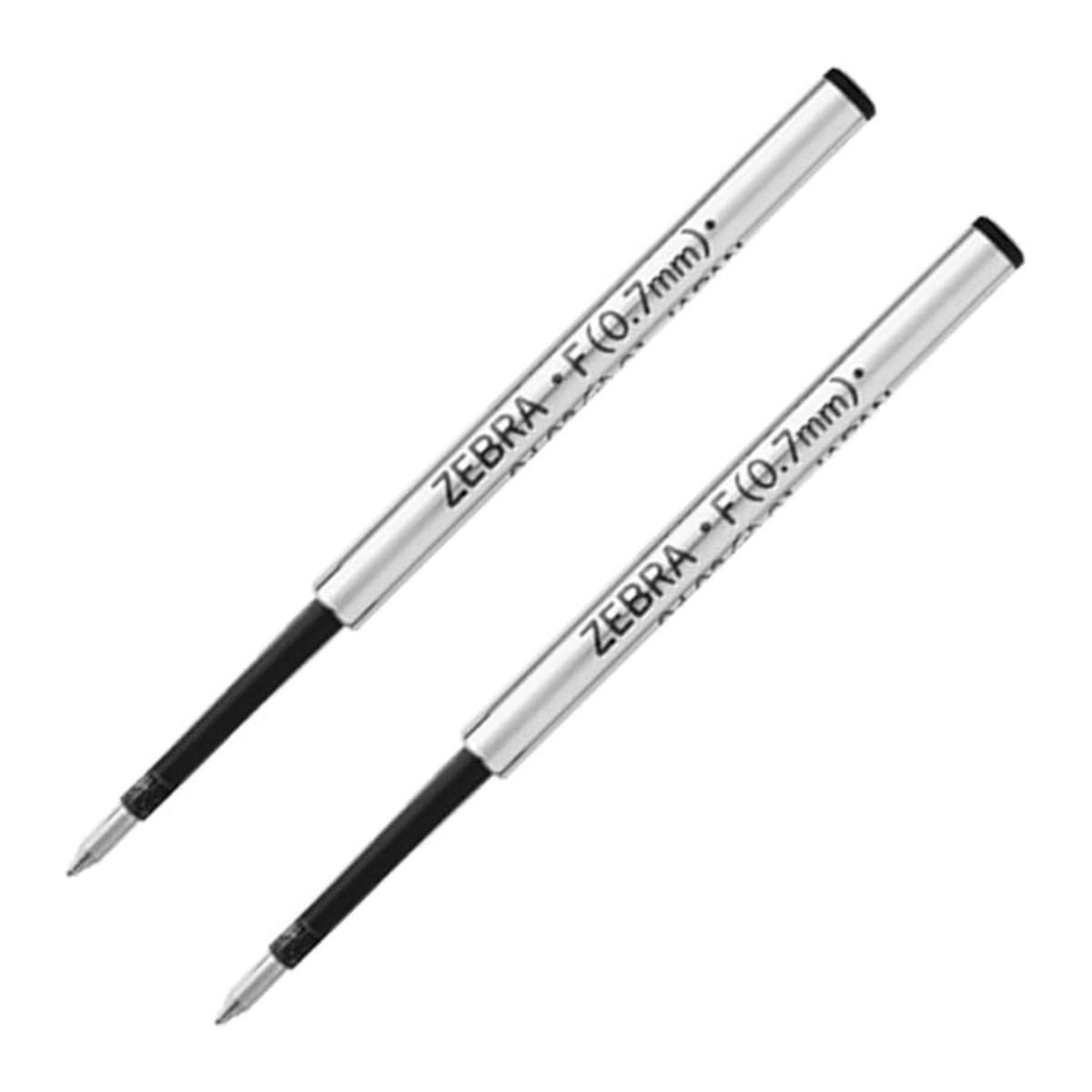 2 Repuestos F Boligrafos Zebra 0.7mm Tinta Gel Color Negro