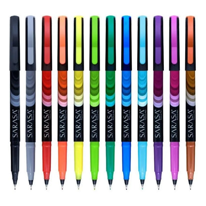 12 Marcadores Rotulador Sarasa Porous Zebra 0.8 Mm Zebra