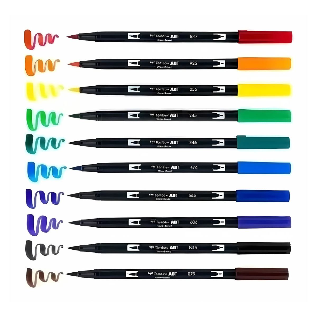 10 Marcadores Arte Dual Brush Pen Tombow Colores Primarios