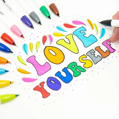 12 Marcadores Clickart Zebra Retractil Punto Fino Base Agua Zebra