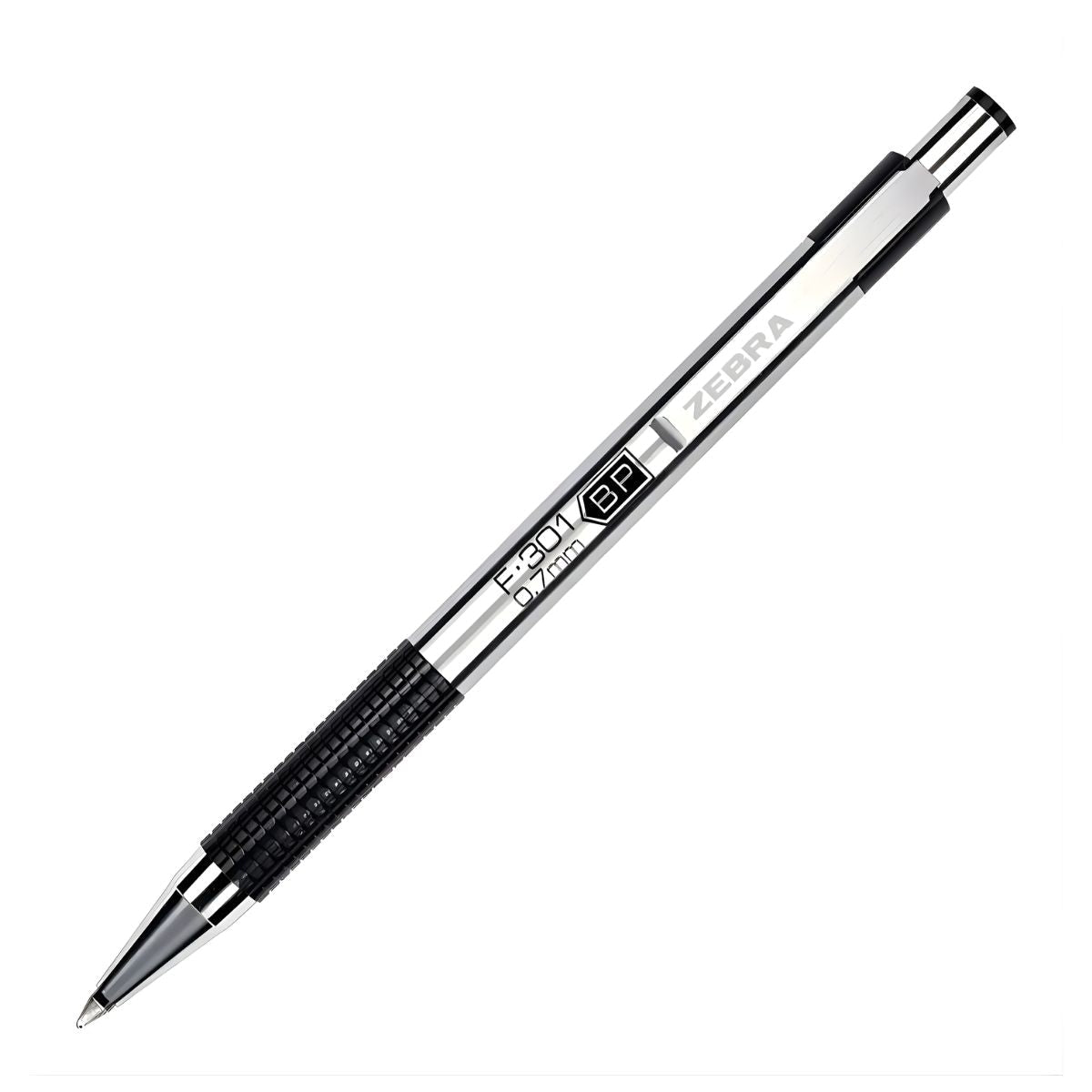 Juego Boligrafo Lapicero Retractil Mf-301 Zebra Acero Negro Negro Zebra