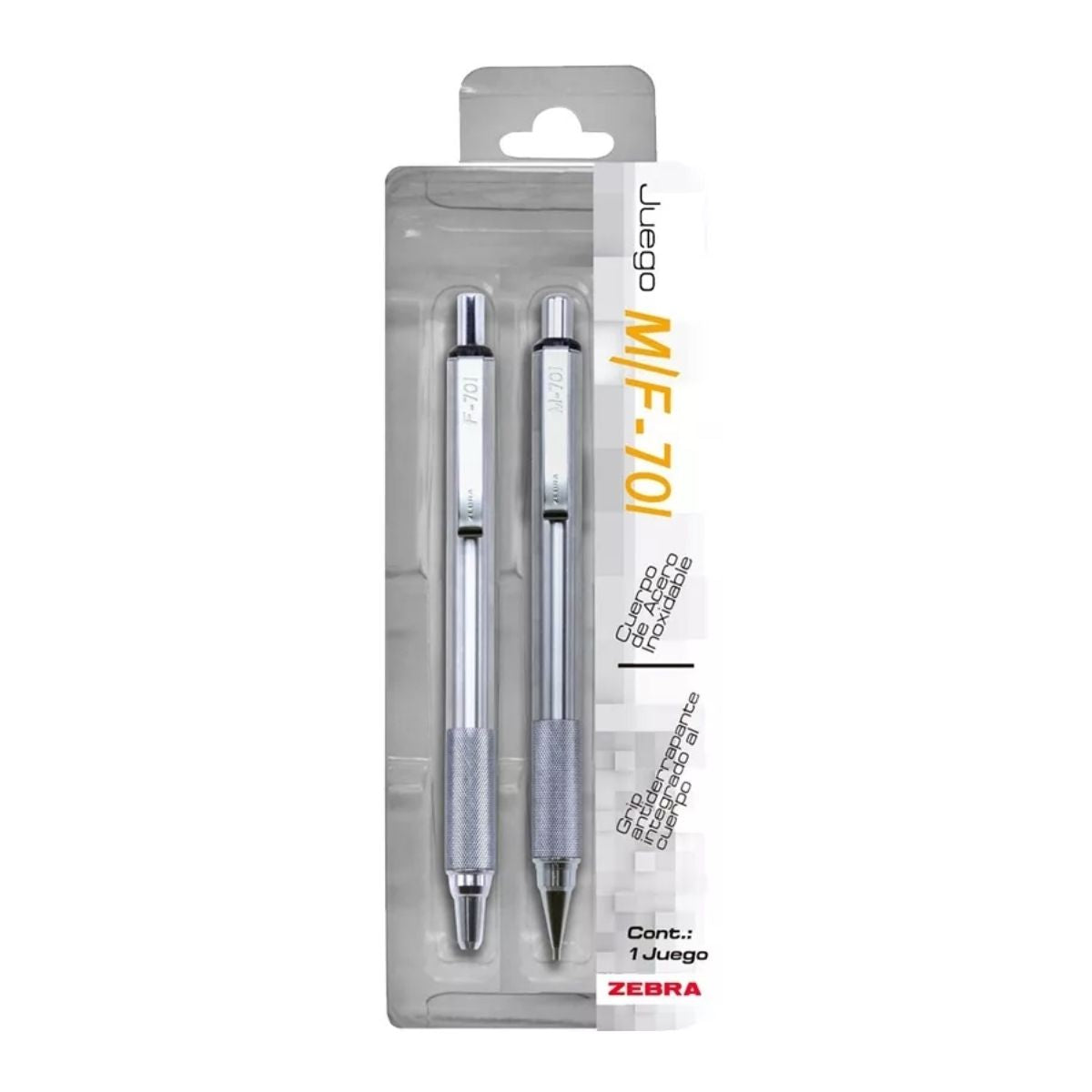 Juego Boligrafo F 701 Y Lapicero M 701 Zebra Retractil 0.7mm