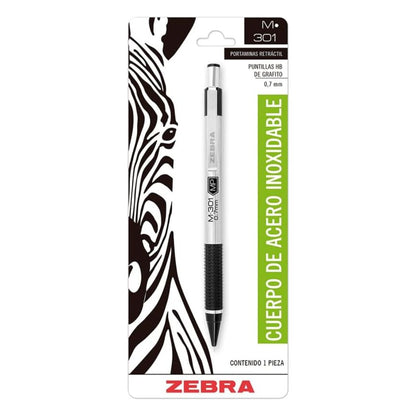 Lapicero Portaminas M-301 Zebra Puntillas Grafito Hb 0.7 Mm
