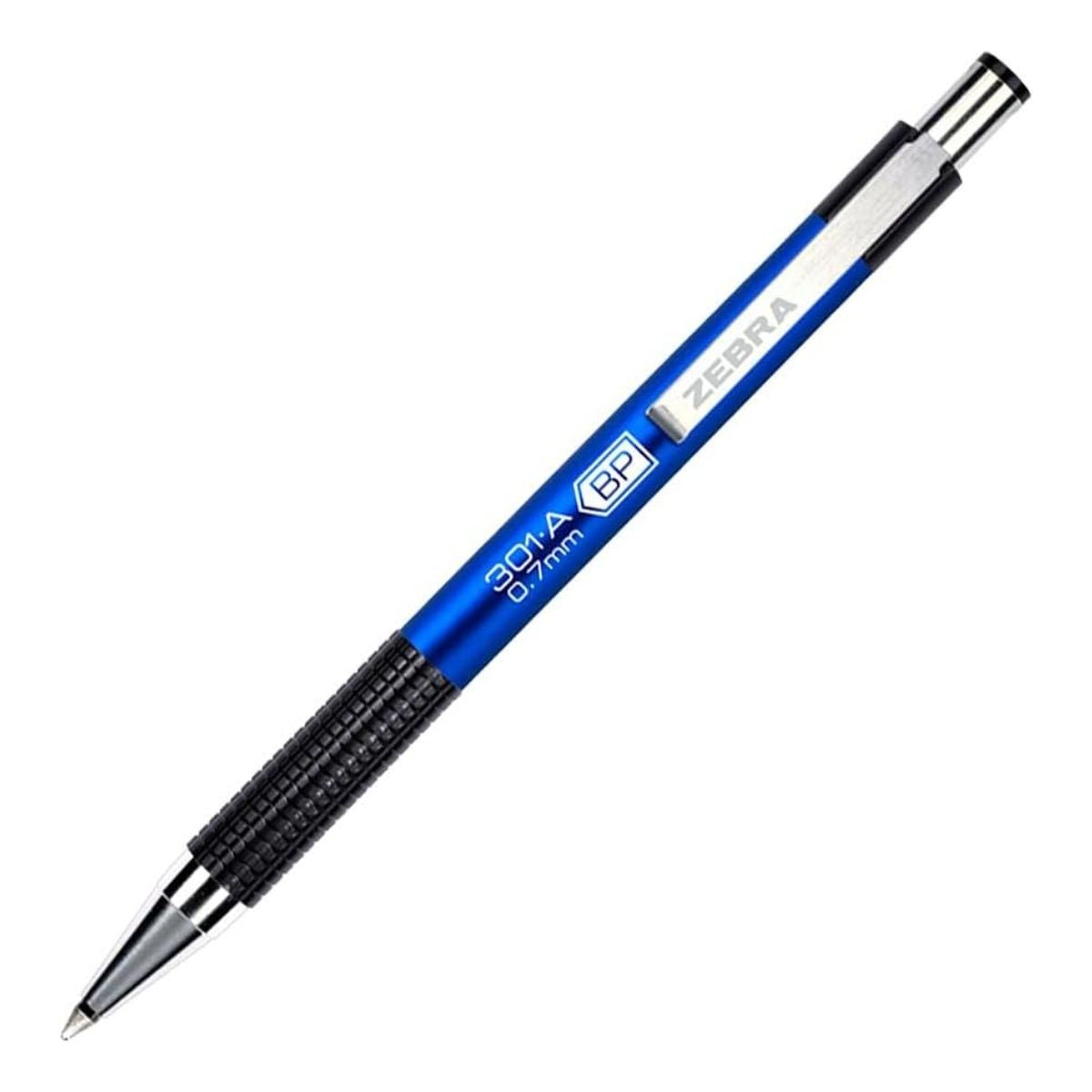 Boligrafo Retractil F-301 A Zebra Punto Fino 0.7 Mm Azul