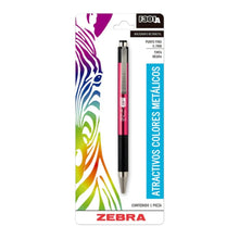 Boligrafo Retractil F-301 A Zebra Punto Fino 0.7 Mm Rosa