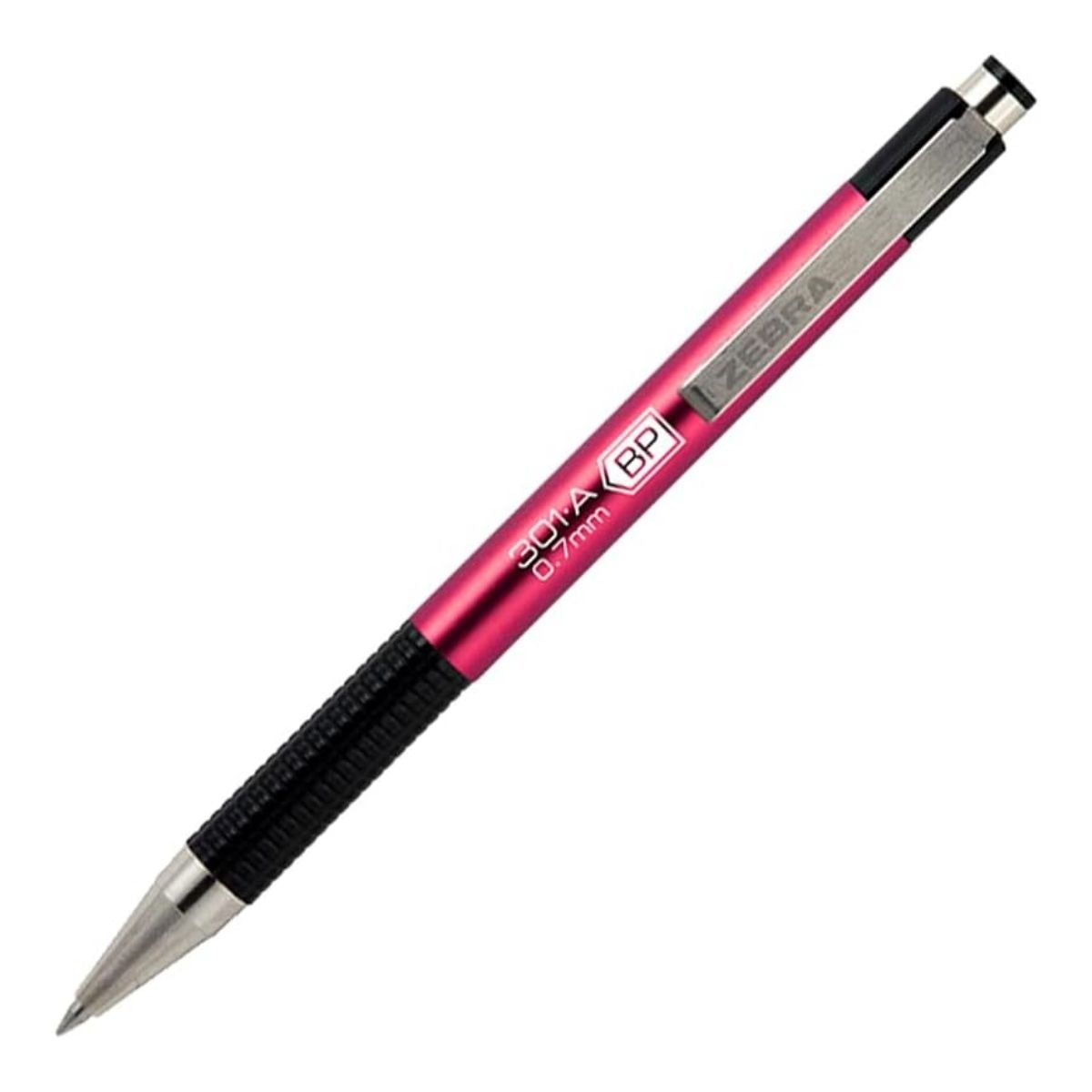 Boligrafo Retractil F-301 A Zebra Punto Fino 0.7 Mm Rosa