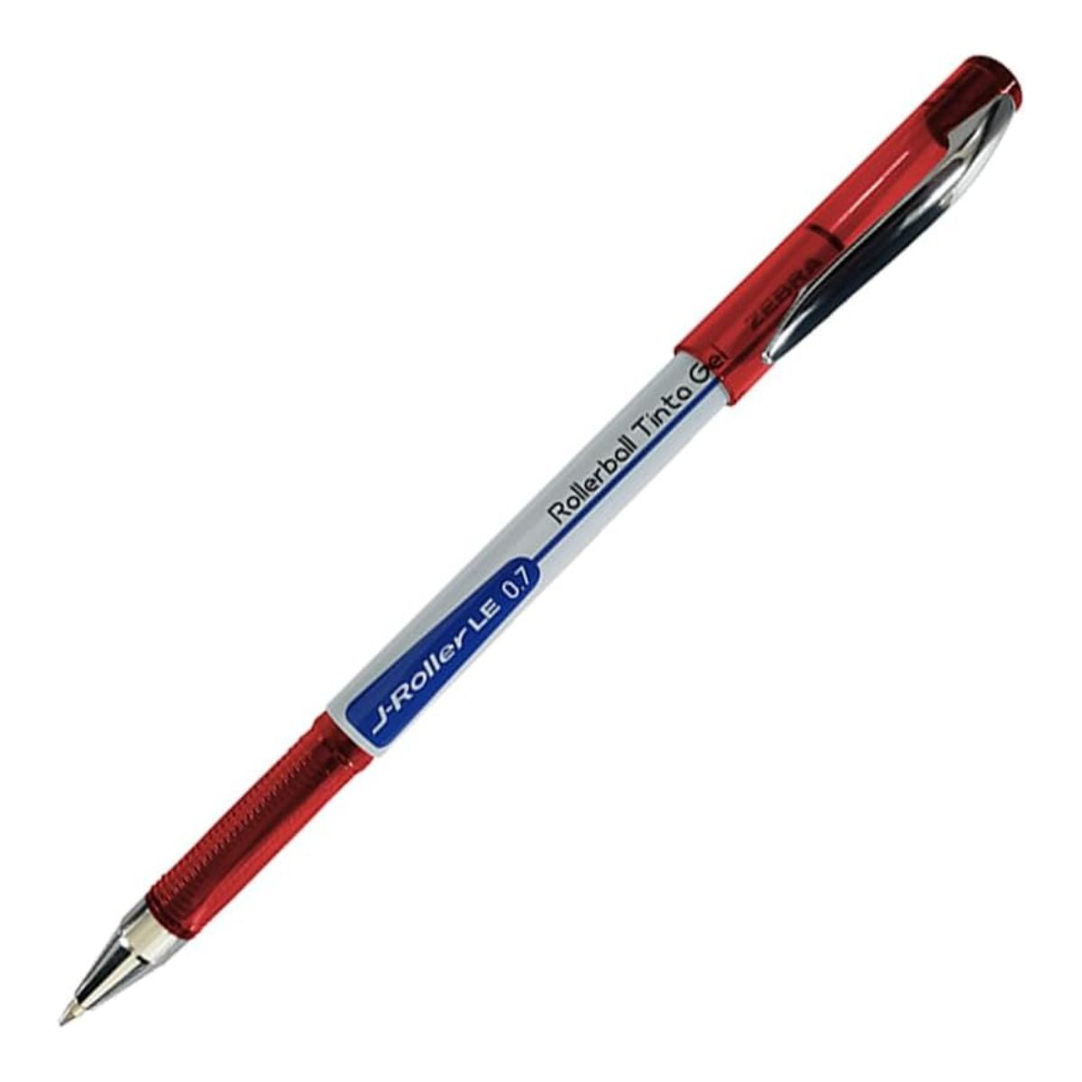 12 Boligrafos Gel J-roller Le Zebra Tinta Roja 0.7 Mm Zebra
