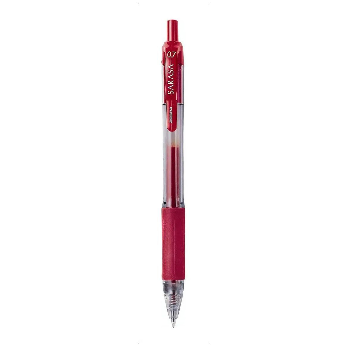 Boligrafo Retractil Sarasa Zebra Tinta Roja Gel 0.7mm Rojo