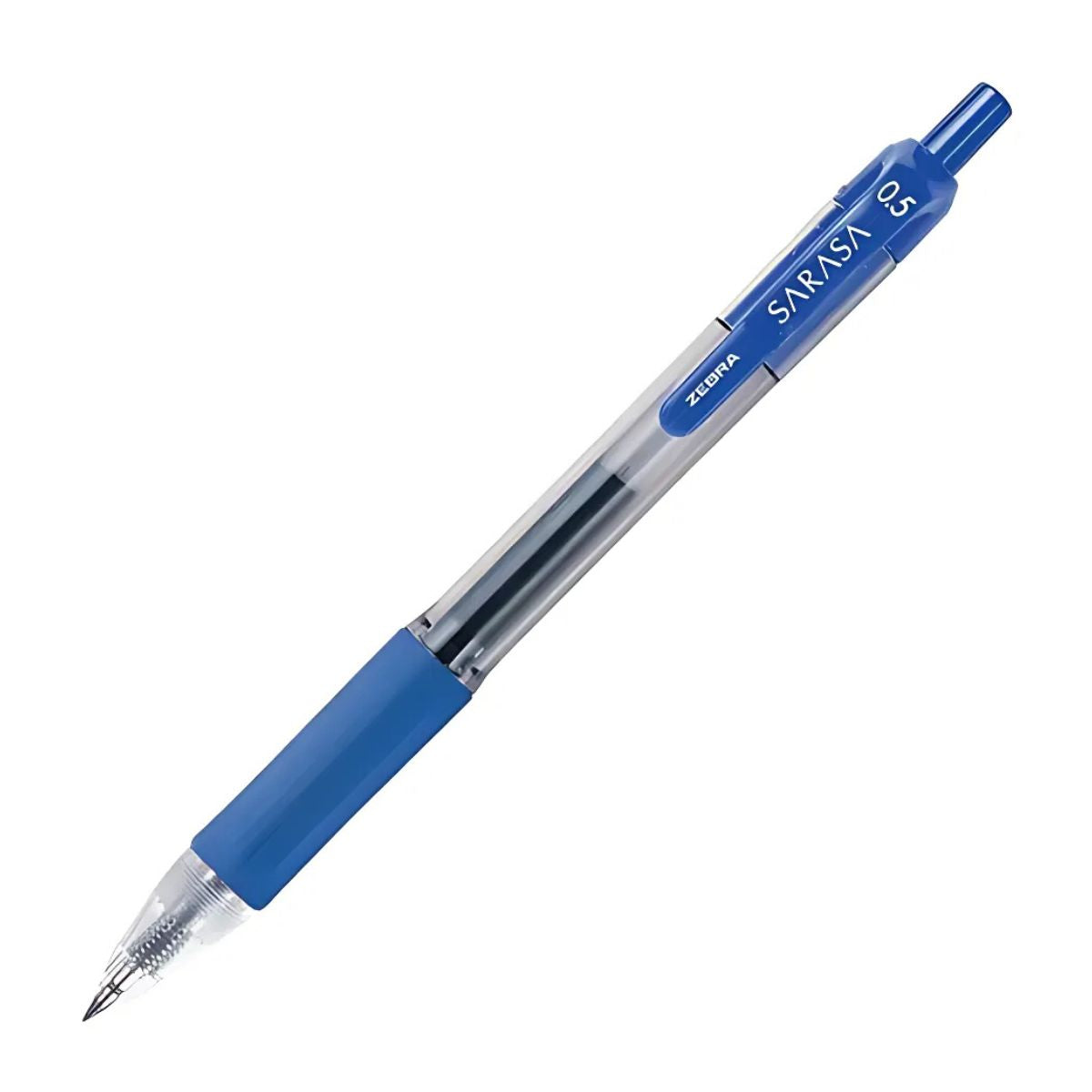 12 Boligrafo Retractil Sarasa Zebra Tinta Azul Gel 0.5mm