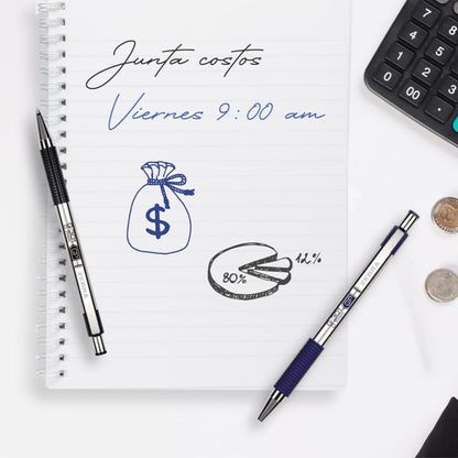 Boligrafo Gel Retractil G-301 Zebra Tinta Negra 0.7 Mm Plateado Negro