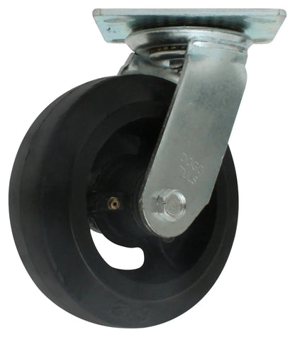 Rodaja Giratoria 6" Dogotuls Hule Negro, Uso Pesado - Dogotuls - vista lateral