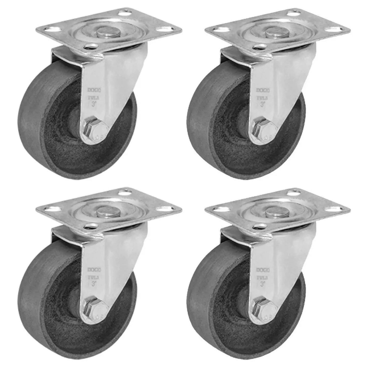 4pz Rodaja Fierro Giratoria Dogotuls 6" Rueda Llanta