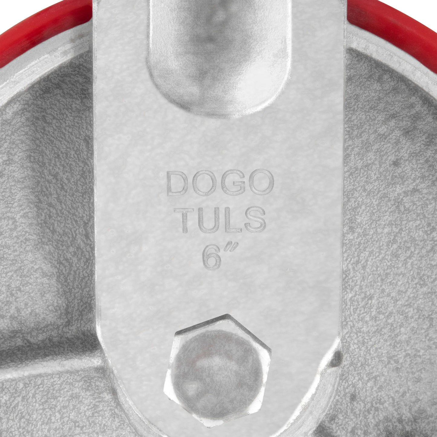 Rodaja Fierro PU Rojo 6" Dogotuls Fija