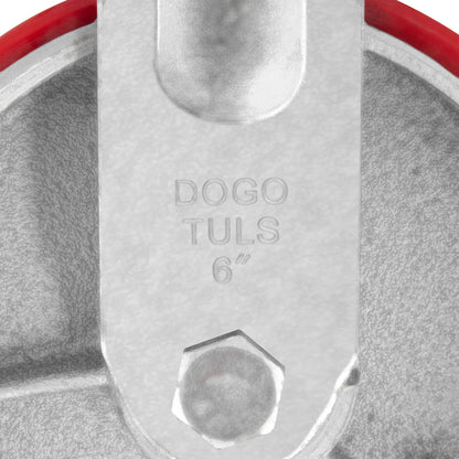 Rodaja Fierro PU Rojo 6" Dogotuls Fija