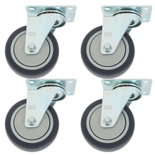 4pz Rodaja PP Y TPR Dogotuls Gris Giratoria 4"