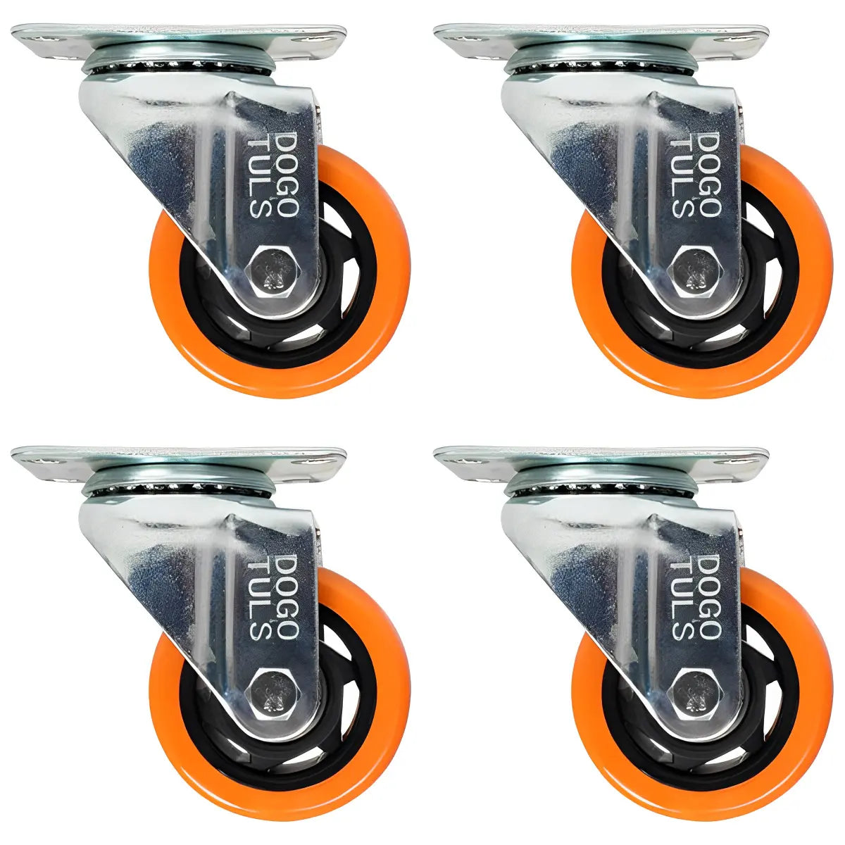 4 Rodaja Pvc Naranja Giratoria Placa 4 90kg Dogotuls - Dogotuls