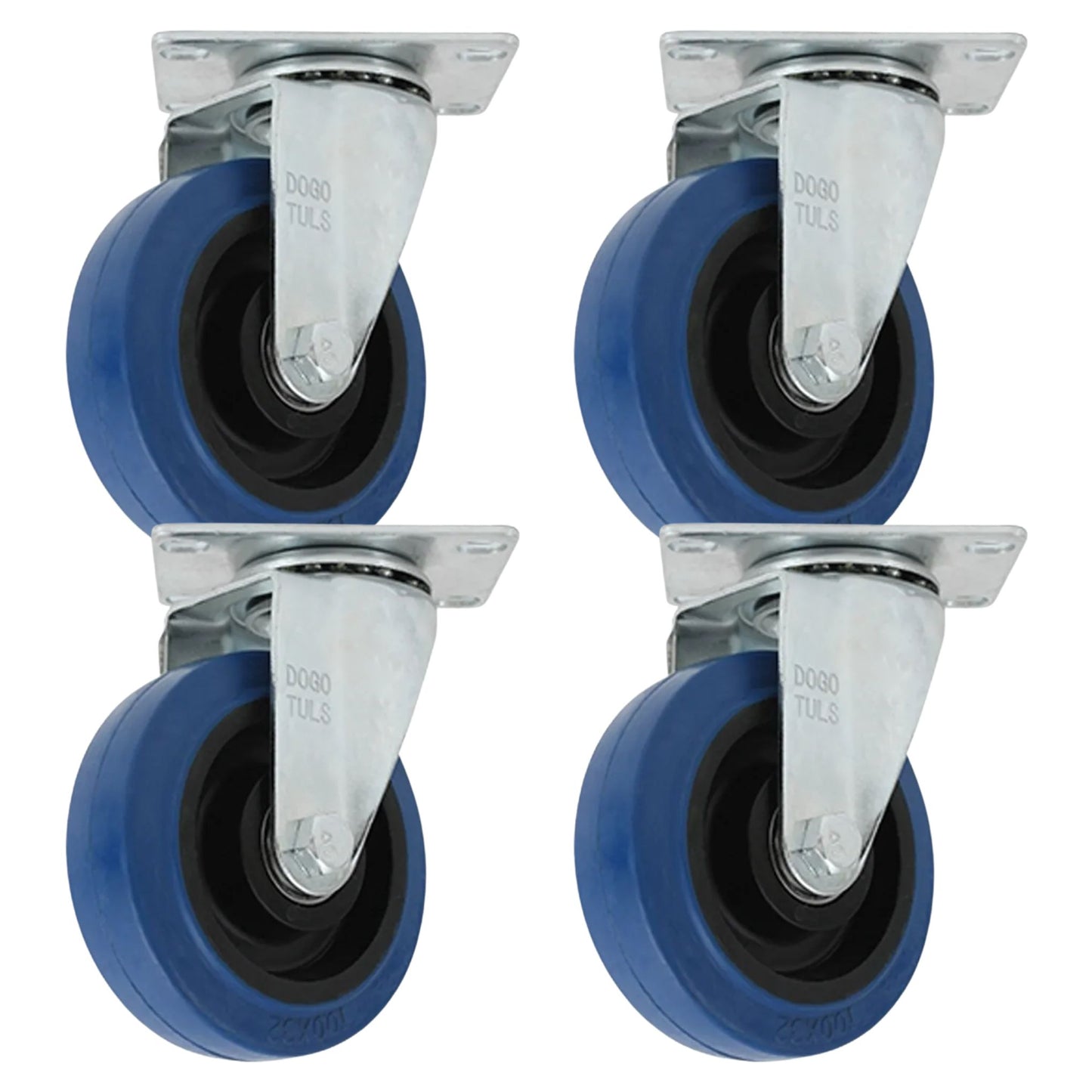 4pz Rodaja Goma Elastica Dogotuls Azul Giratoria 3"