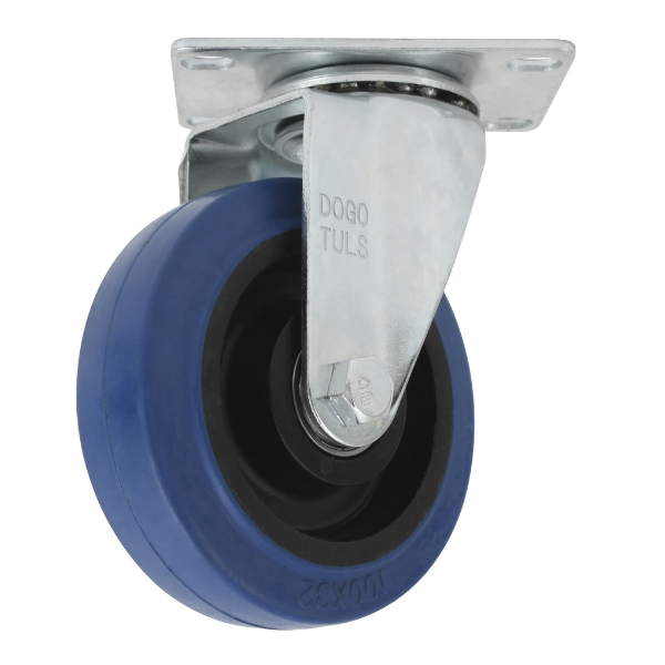 Rodaja Goma Elástica Azul Giratoria 5"