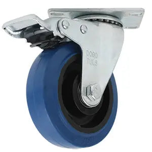 4 Pzs Rueda Goma Elastica Giratoria Dogotuls Rodaja Azul 4´´ - Dogotuls - empaque