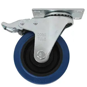 4 Pzs Rueda Goma Elastica Giratoria Dogotuls Rodaja Azul 4´´ - Dogotuls - detalle