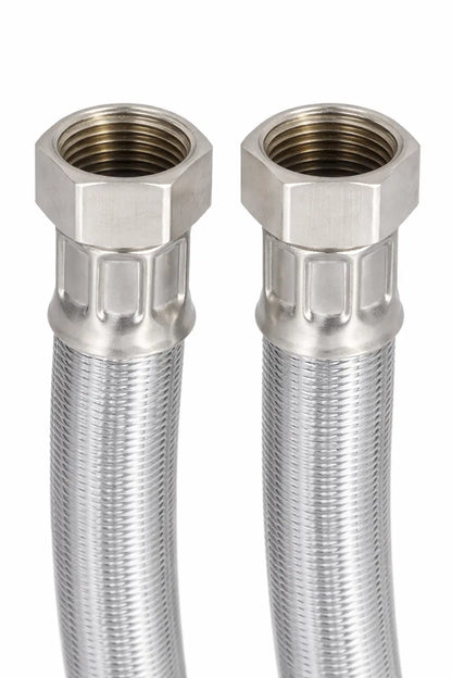 Manguera Para Boiler Flexible 1/2" X 1/2" X 80cm Acero Inoxidable Cnx Inner 10 Pzs - CNX - empaque