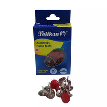 Chinchetas Tachuelas Metálicas Pelikan 100 Piezas Elegir Color - MarchanteMX