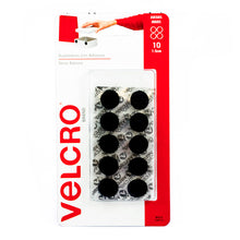 Velcro® 10 piezas Círculos Sujetadores con Adhesivo Diámetro 1.5 cm, color Negro