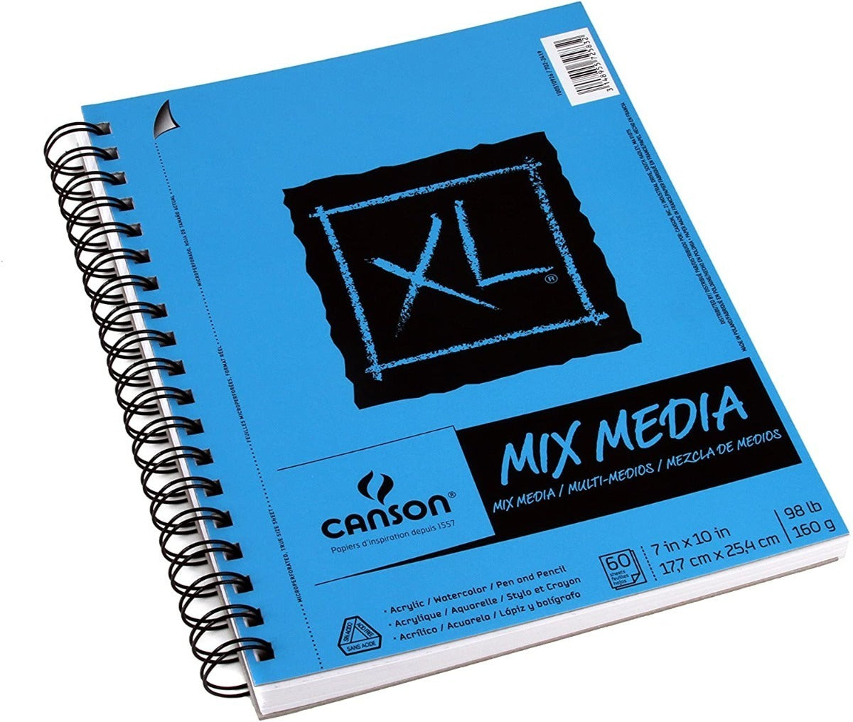 Block Sketchbook Dibujo Canson Xl Mix Media Cuaderno 18 X 25