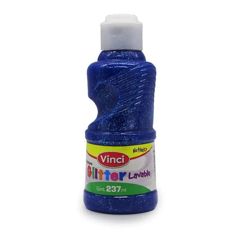 Pintura para Dedos Glitter Lavable Vinci Colores Surtidos 237ml - Marchante MX