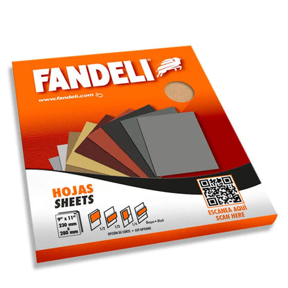 50 piezas Hoja de Lija para Madera Fandeli C081 Grano 180 Fandeli