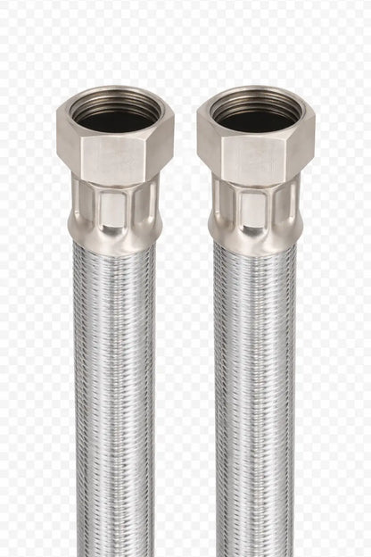 Manguera Para Boiler Flexible 1/2" X 1/2" X 80cm Acero Inoxidable Cnx Inner 10 Pzs - CNX - vista trasera