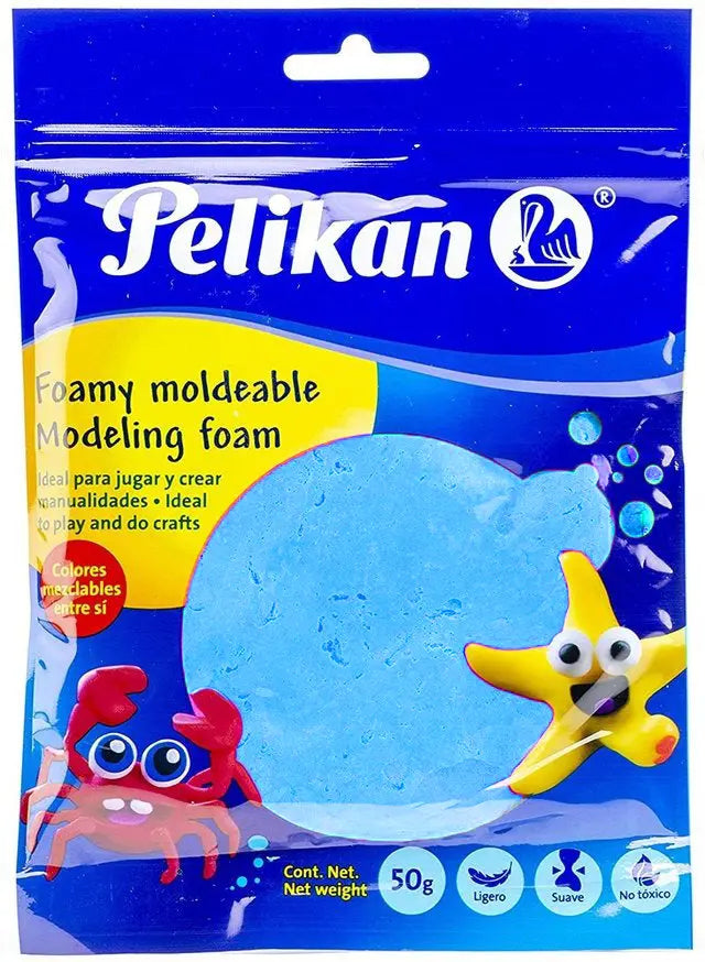 Foamy Moldeable Pelikan 50gr Elegir Color Azul Claro - Pelikan - accesorios