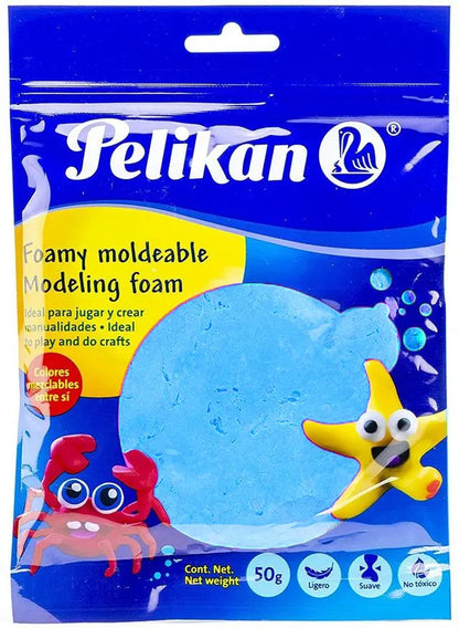 Foamy Moldeable Pelikan 50gr Elegir Color Azul Claro - Pelikan - accesorios