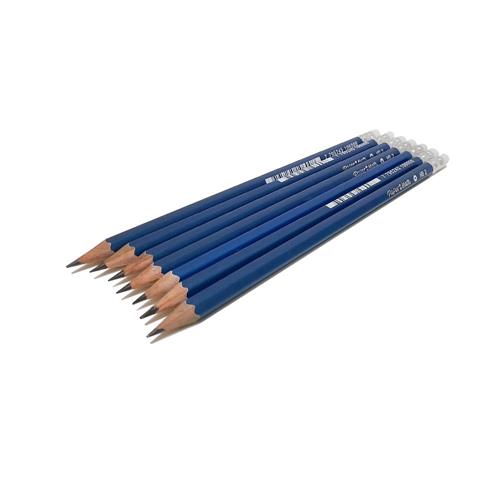 Lápices de Grafito Paper Mate #2 Azul Mirado Hexagonal 12 Piezas