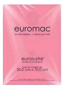 Papel Lustre Euromac Rosa Pastel 50X70cm 25h