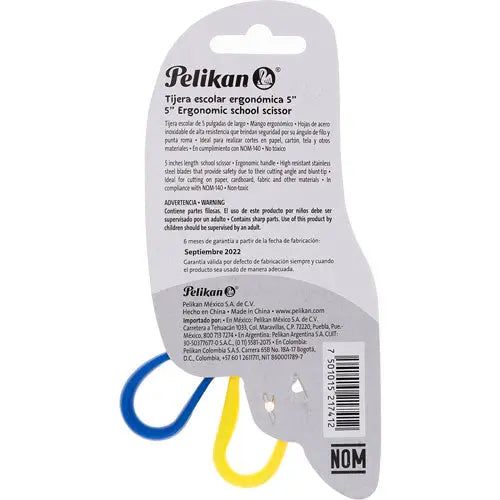 Tijeras Escolares Pelikan Punta Roma #5 Acero Inoxidable Pelikan