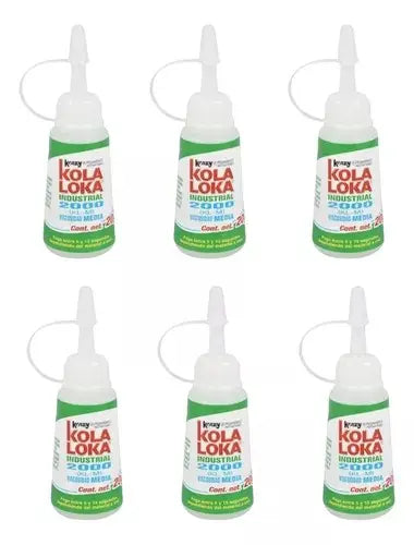 Paquete 6/u Pegamento Industrial Kola Loca Vis/2000 20gr - Dogotuls