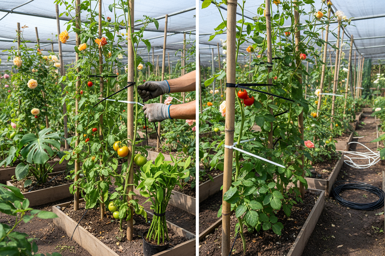 USO DE Cinchos plásticos 4.8 x 200 mm EN PLANTAS
