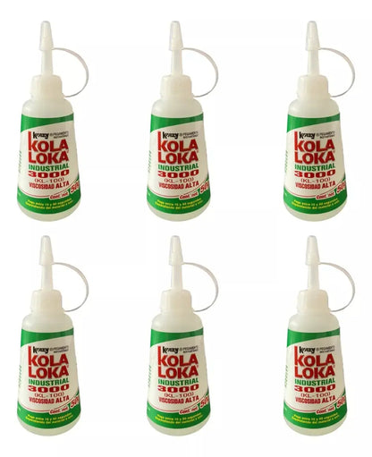 Paquete 6/u Pegamento Kola Loca Vis/3000 20gr - Kolaloka