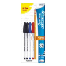 Bolígrafo Paper Mate Kilométrico 5 pzas con 1 lápiz de regalo M17490417582 - MarchanteMX