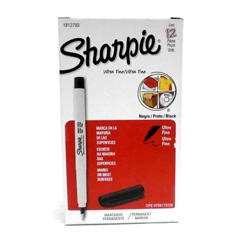Marcador Sharpie Ultrafino negro 12 piezas 1812793 - MarchanteMX