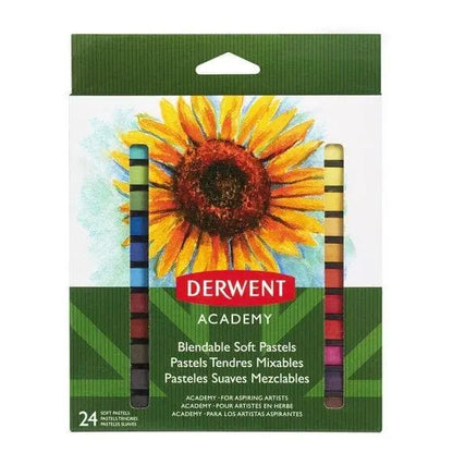Derwent academy - Caja de gises pastel suaves con 24 piezas Derwent