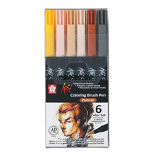 KOI - Estuche con 6 marcadores (colores retrato)