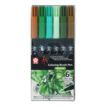 KOI - Estuche con 6 marcadores (colores naturaleza)