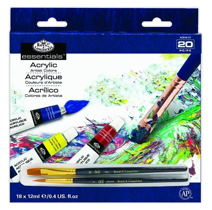 Set de acrílico con 18 tubos de 12 ml #ACR18 Rodin