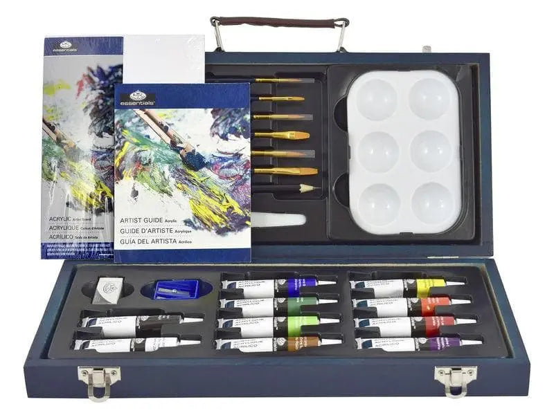 ROYAL LANGNICKEL - Estuche de arte de madera beginners acrílico #RSET-ACR3000 Royal Langnickel