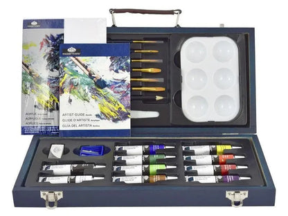 ROYAL LANGNICKEL - Estuche de arte de madera beginners acrílico #RSET-ACR3000 Royal Langnickel